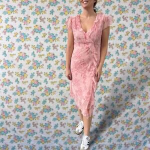 CDC pink floral dress size 12